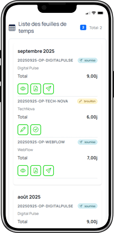 Contract management interface